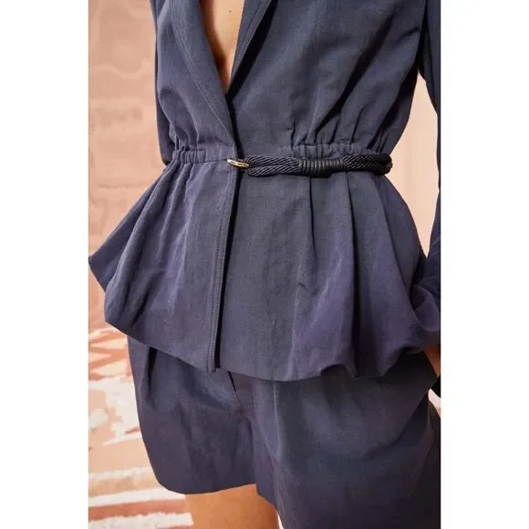 Ulla Johnson Talie Blazer in Midnight Size XS Retail $790 - Picture 3 of 10